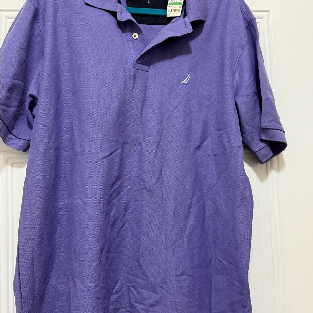 Nautica Purple Polo Shirt Classic Design